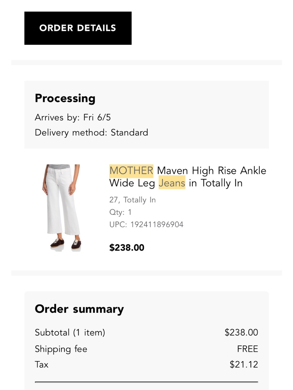 Maven High Rise Ankle Wide Leg Jeans in Totally In